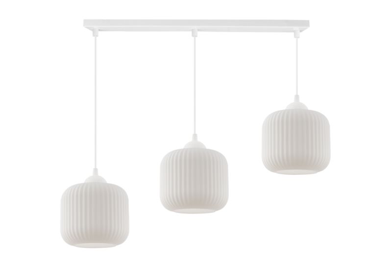 Lampa sufitowa wisząca Light Home LH Riffle Walec 3x E27 60W biały 1szt.