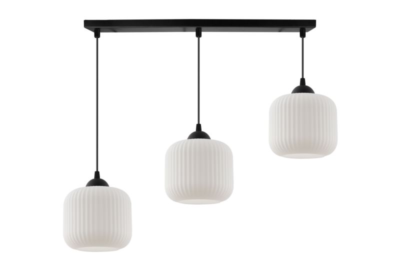 Lampa sufitowa wisząca Light Home LH Riffle Walec 3x E27 60W czarny 1szt.