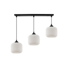 Lampa sufitowa wisząca Light Home LH Riffle Walec 3x E27 60W czarny 1szt.