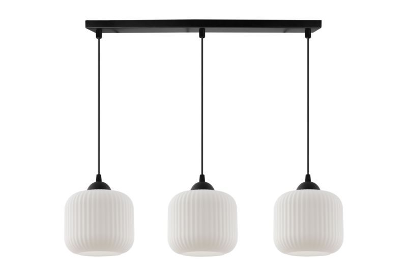 Lampa sufitowa wisząca Light Home LH Riffle Walec 3x E27 60W czarny 1szt.