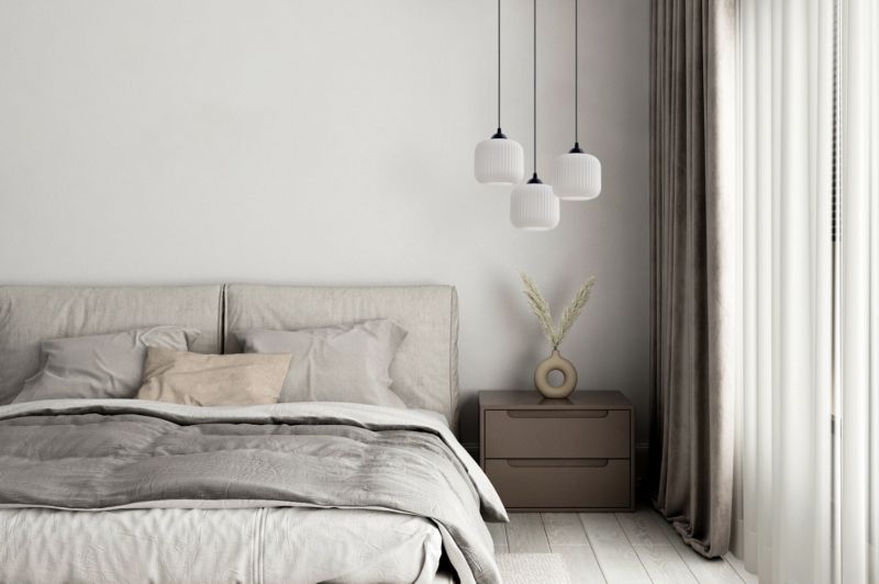 Lampa sufitowa wisząca Light Home LH Riffle Walec 3x E27 60W okrągła czarny 1szt.