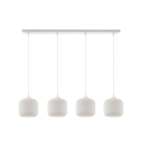 Lampa sufitowa wisząca Light Home LH Riffle Walec 4x E27 60W biały 1szt.