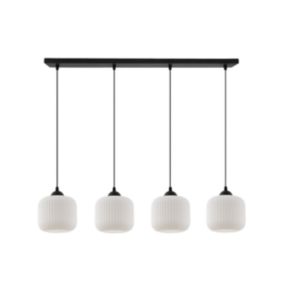 Lampa sufitowa wisząca Light Home LH Riffle Walec 4x E27 60W czarny 1szt.