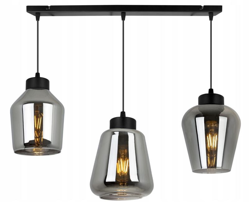 Lampa sufitowa wisząca Light Home LH Rijeka 3x E27 60W szary 1szt