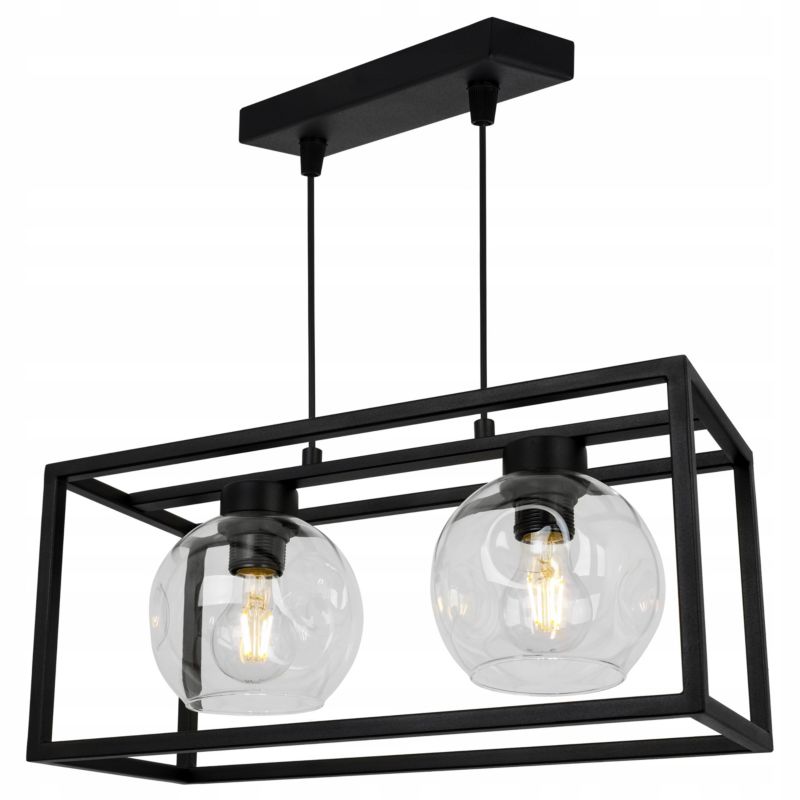 Lampa sufitowa wisząca Light Home LH Rio Cage 2x E27 60W bezbarwny 1szt