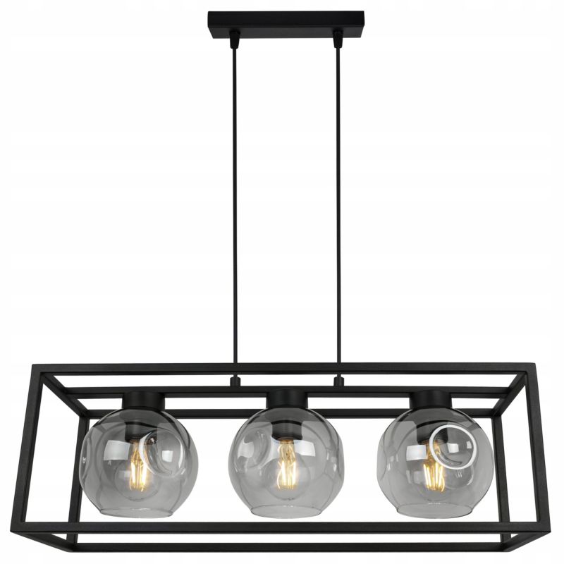 Lampa sufitowa wisząca Light Home LH Rio Cage 3x E27 60W szary 1szt