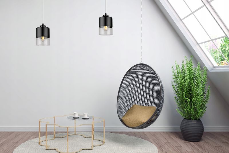 Lampa sufitowa wisząca Light Home LH Roma 1x E27 60W czarny 1szt.