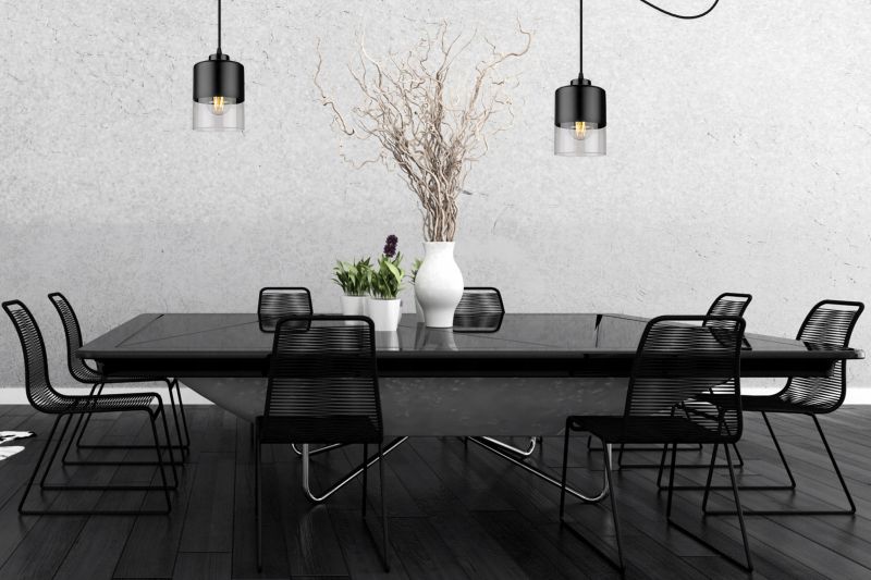 Lampa sufitowa wisząca Light Home LH Roma Spider Pająk Klosz szklany 1x E27 60W czarny 1szt.