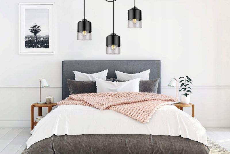 Lampa sufitowa wisząca Light Home LH Roma Spider Pająk Klosz szklany 3x E27 60W czarny 1szt.
