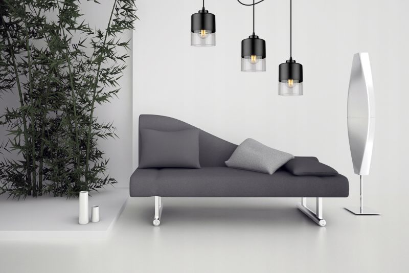 Lampa sufitowa wisząca Light Home LH Roma Spider Pająk Klosz szklany 3x E27 60W czarny 1szt.