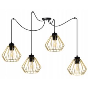 Lampa sufitowa wisząca Light Home LH Santos Pająk 4x E27 60W złoty 1szt.