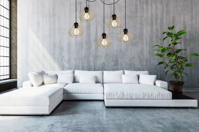 Lampa sufitowa wisząca Light Home LH Santos Pająk 5x E27 60W złoty 1szt.