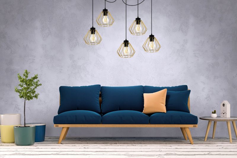 Lampa sufitowa wisząca Light Home LH Santos Pająk 5x E27 60W złoty 1szt.