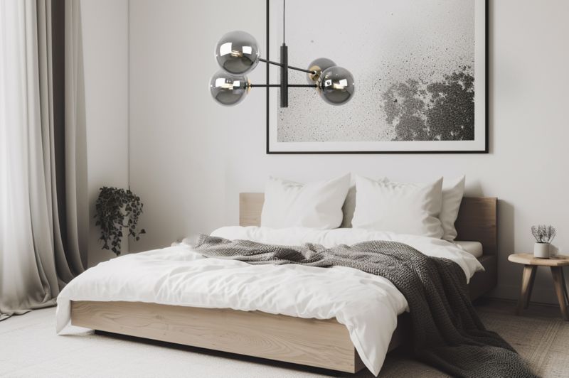Lampa sufitowa wisząca Light Home LH Siena 4x E14 40W czarny/złoty klosz grafitowy 1szt.