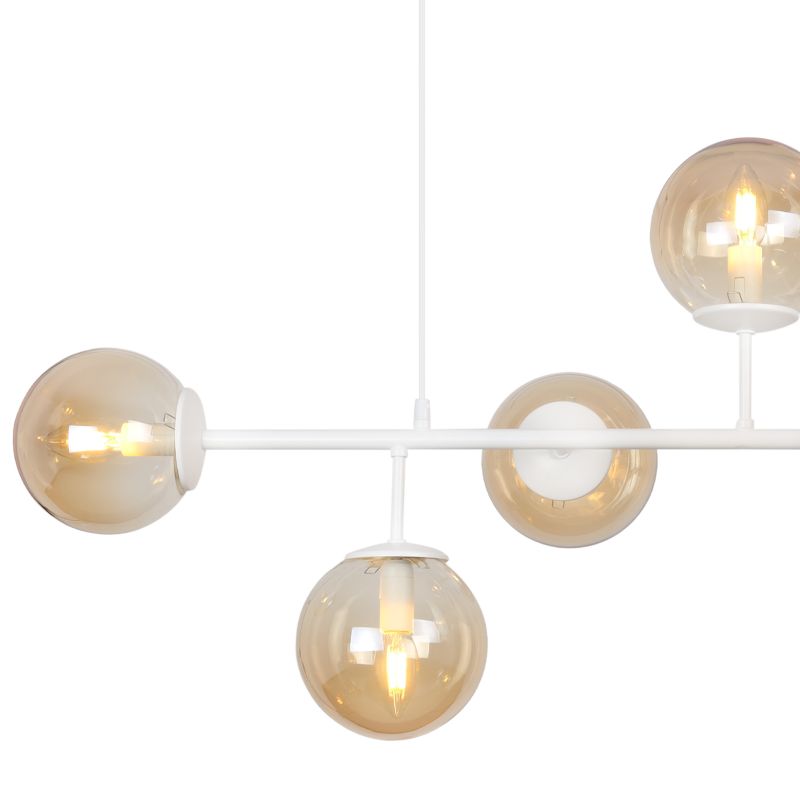 Lampa sufitowa wisząca Light Home LH Siena 6x E14 40W biały klosz miodowy 1szt.