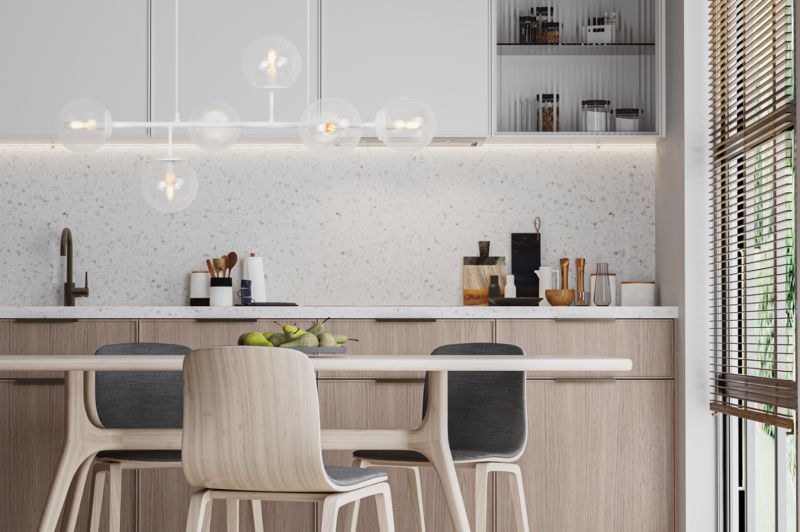 Lampa sufitowa wisząca Light Home LH Siena 6x E14 40W biały klosz transparentny 1szt.