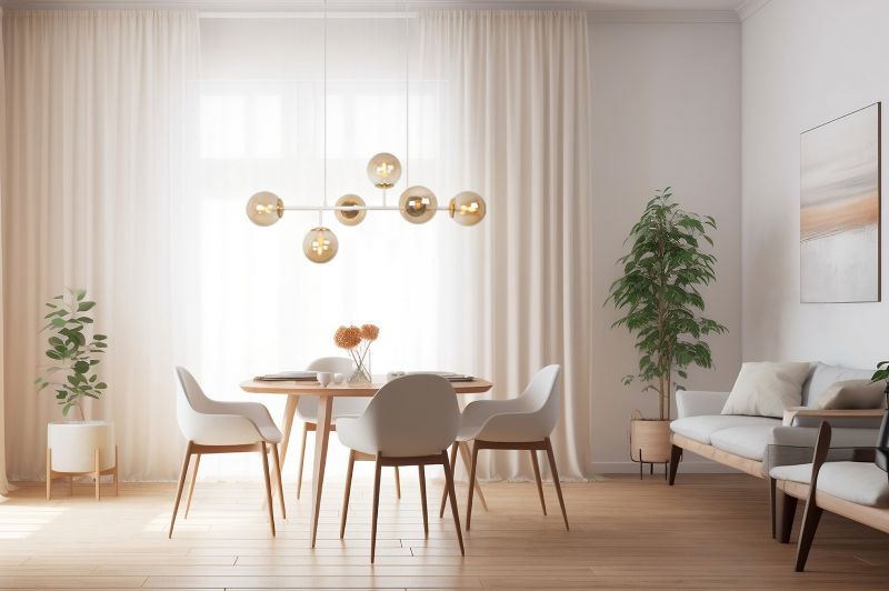 Lampa sufitowa wisząca Light Home LH Siena 6x E14 40W biały/złoty klosz miodowy 1szt.