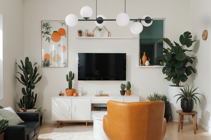 Lampa sufitowa wisząca Light Home LH Siena 6x E14 40W czarny 34cm klosz biały 1szt.