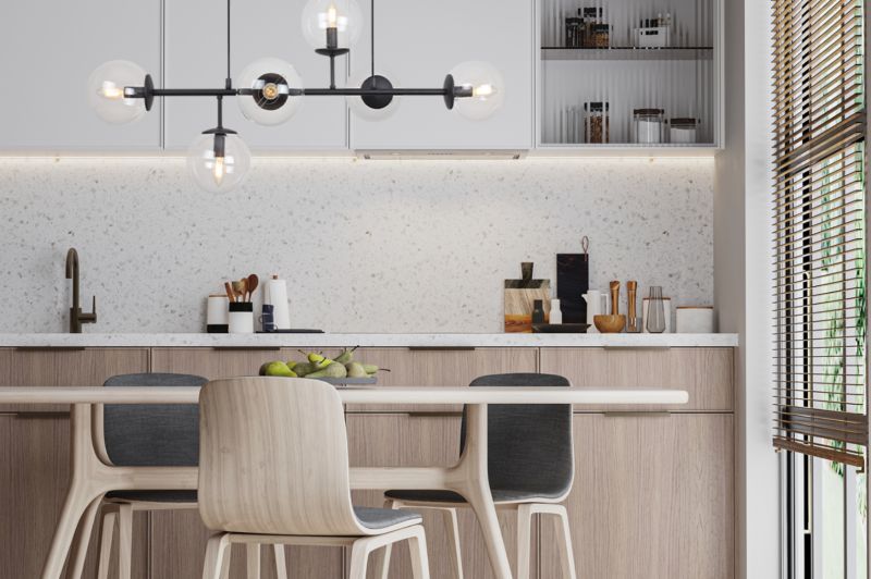 Lampa sufitowa wisząca Light Home LH Siena 6x E14 40W czarny klosz transparentny 1szt.
