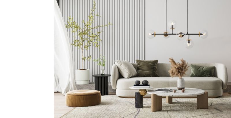 Lampa sufitowa wisząca Light Home LH Siena 6x E14 40W czarny/złoty klosz transparentny 1szt.
