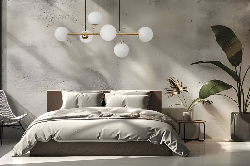 Lampa sufitowa wisząca Light Home LH Siena 6x E14 40W złoty klosz biały 1szt.