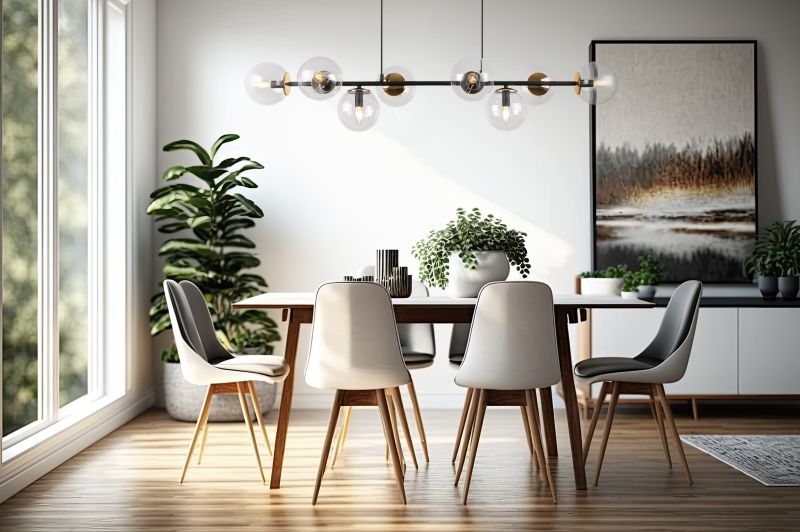 Lampa sufitowa wisząca Light Home LH Siena 8x E14 40W czarny/złoty klosz bezbarwny 1szt.