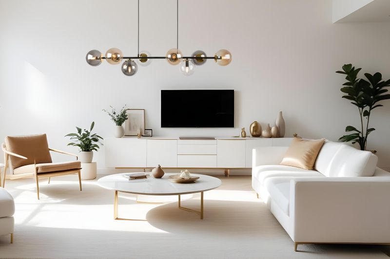 Lampa sufitowa wisząca Light Home LH Siena 8x E14 40W czarny/złoty klosz mieszany 1szt.