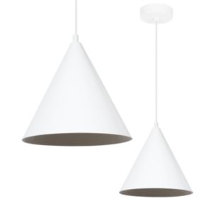 Lampa sufitowa wisząca Light Home LH Soho 1x E27 60W klosz 25cm biały 1szt.