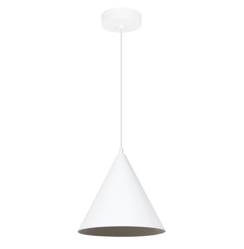 Lampa sufitowa wisząca Light Home LH Soho 1x E27 60W klosz 25cm biały 1szt.
