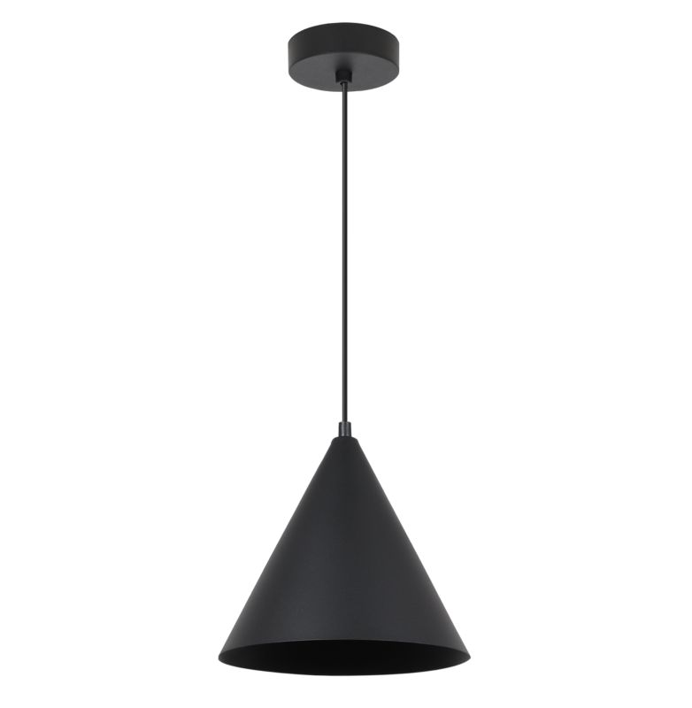 Lampa sufitowa wisząca Light Home LH Soho 1x E27 60W klosz 25cm czarny 1szt.