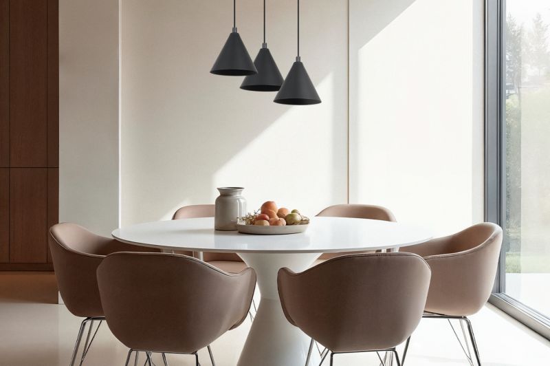 Lampa sufitowa wisząca Light Home LH Soho 3x E27 60W klosz 14cm okrągła czarny 1szt.