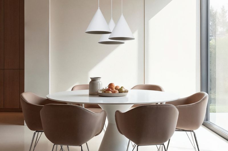 Lampa sufitowa wisząca Light Home LH Soho 3x E27 60W klosz 25cm biała 1szt.