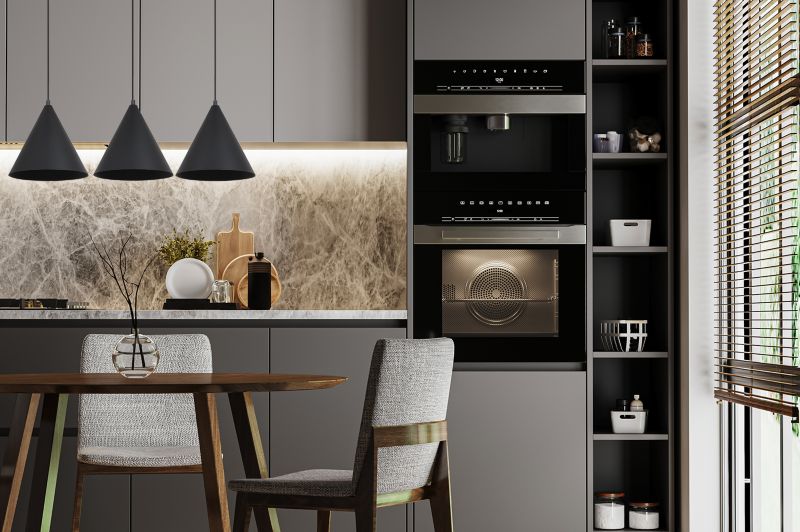 Lampa sufitowa wisząca Light Home LH Soho 3x E27 60W klosz 25cm czarny 1szt.