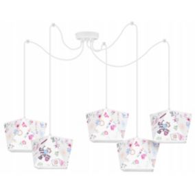 Lampa sufitowa wisząca Light Home LH Spider 5x E27 60W biały 1szt.