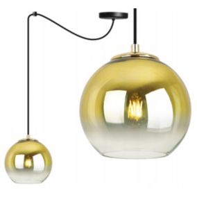 Lampa sufitowa wisząca Light Home LH Spider Bergen Gold 1x E27 60W klosz 15cm złoty 1szt.