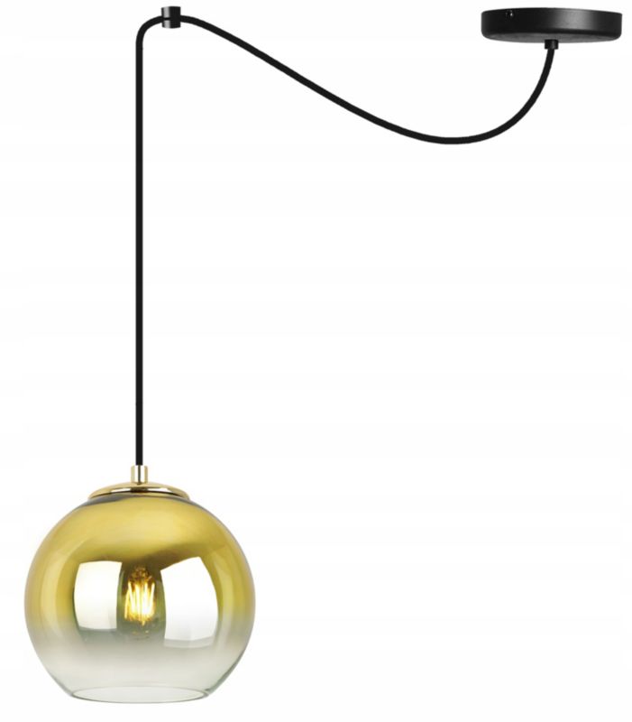 Lampa sufitowa wisząca Light Home LH Spider Bergen Gold 1x E27 60W klosz 15cm złoty 1szt.