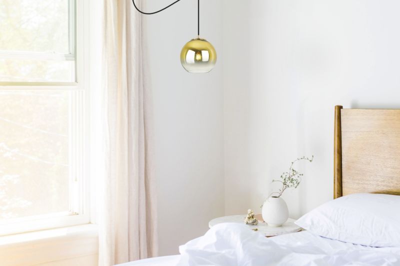 Lampa sufitowa wisząca Light Home LH Spider Bergen Gold 1x E27 60W klosz 15cm złoty 1szt.