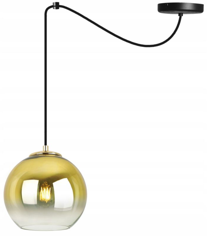 Lampa sufitowa wisząca Light Home LH Spider Bergen Gold 1x E27 60W klosz 20cm złoty 1szt.
