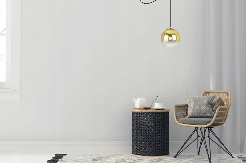 Lampa sufitowa wisząca Light Home LH Spider Bergen Gold 1x E27 60W klosz 20cm złoty 1szt.