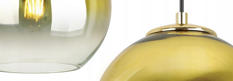 Lampa sufitowa wisząca Light Home LH Spider Bergen Gold 2x E27 60W klosz 20cm złoty 1szt.