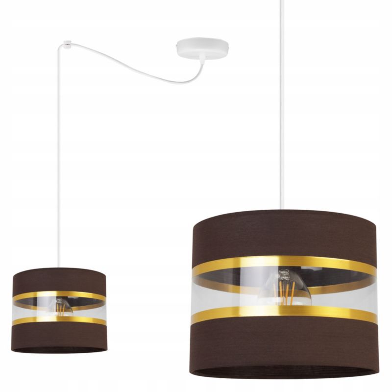 Lampa sufitowa wisząca Light Home LH Spider Elegance Gold 1x E27 60W brązowy/biały 1szt.