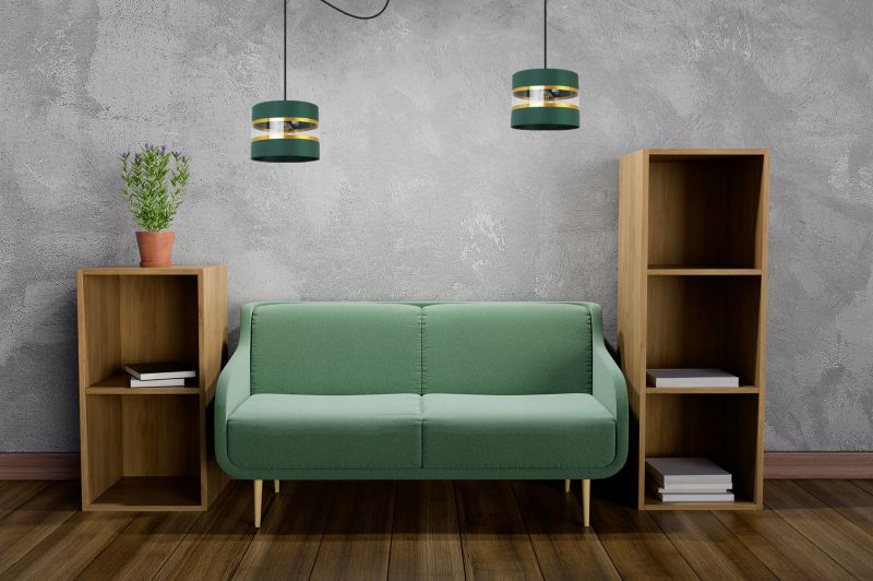 Lampa sufitowa wisząca Light Home LH Spider Elegance Gold 1x E27 60W zielony/czarny 1szt.