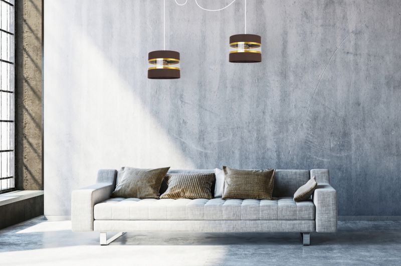 Lampa sufitowa wisząca Light Home LH Spider Elegance Gold 2x E27 60W brązowy/biały 1szt.