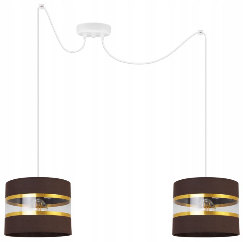 Lampa sufitowa wisząca Light Home LH Spider Elegance Gold 2x E27 60W brązowy/biały 1szt.