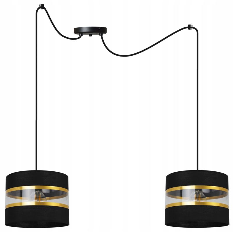 Lampa sufitowa wisząca Light Home LH Spider Elegance Gold 2x E27 60W czarny 1szt.