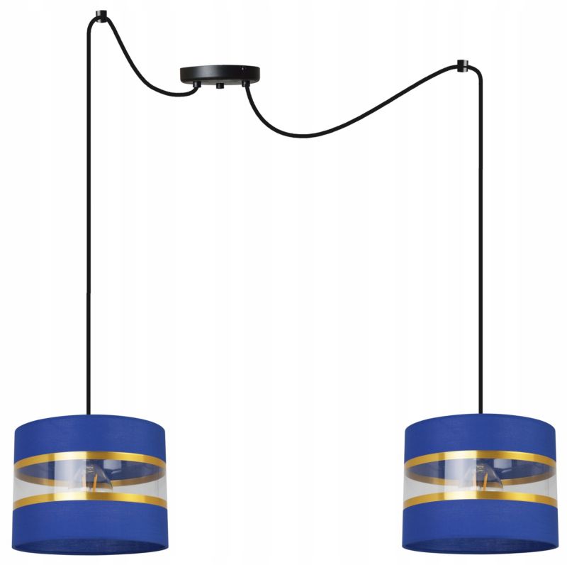Lampa sufitowa wisząca Light Home LH Spider Elegance Gold 2x E27 60W granatowy/czarny 1szt.