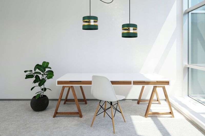 Lampa sufitowa wisząca Light Home LH Spider Elegance Gold 2x E27 60W zielony/czarny 1szt.