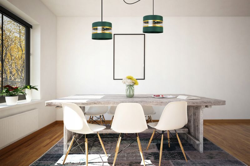 Lampa sufitowa wisząca Light Home LH Spider Elegance Gold 2x E27 60W zielony/czarny 1szt.