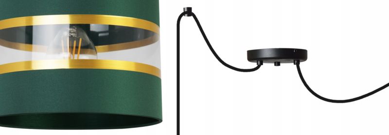 Lampa sufitowa wisząca Light Home LH Spider Elegance Gold 2x E27 60W zielony/czarny 1szt.