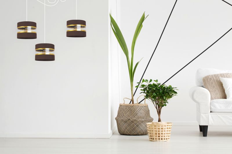 Lampa sufitowa wisząca Light Home LH Spider Elegance Gold 3x E27 60W brązowy/biały 1szt.